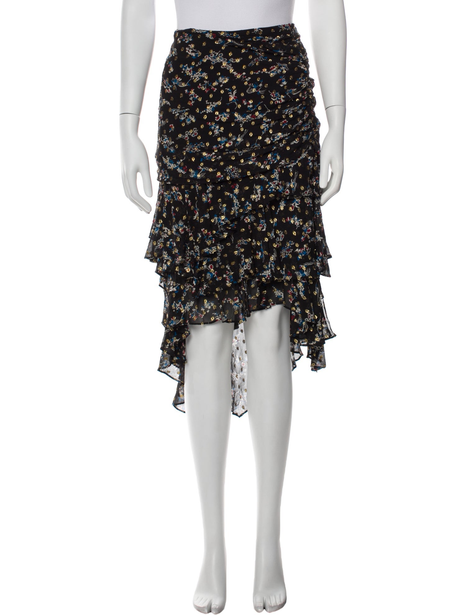 Veronica Beard Silk Midi Length Skirt