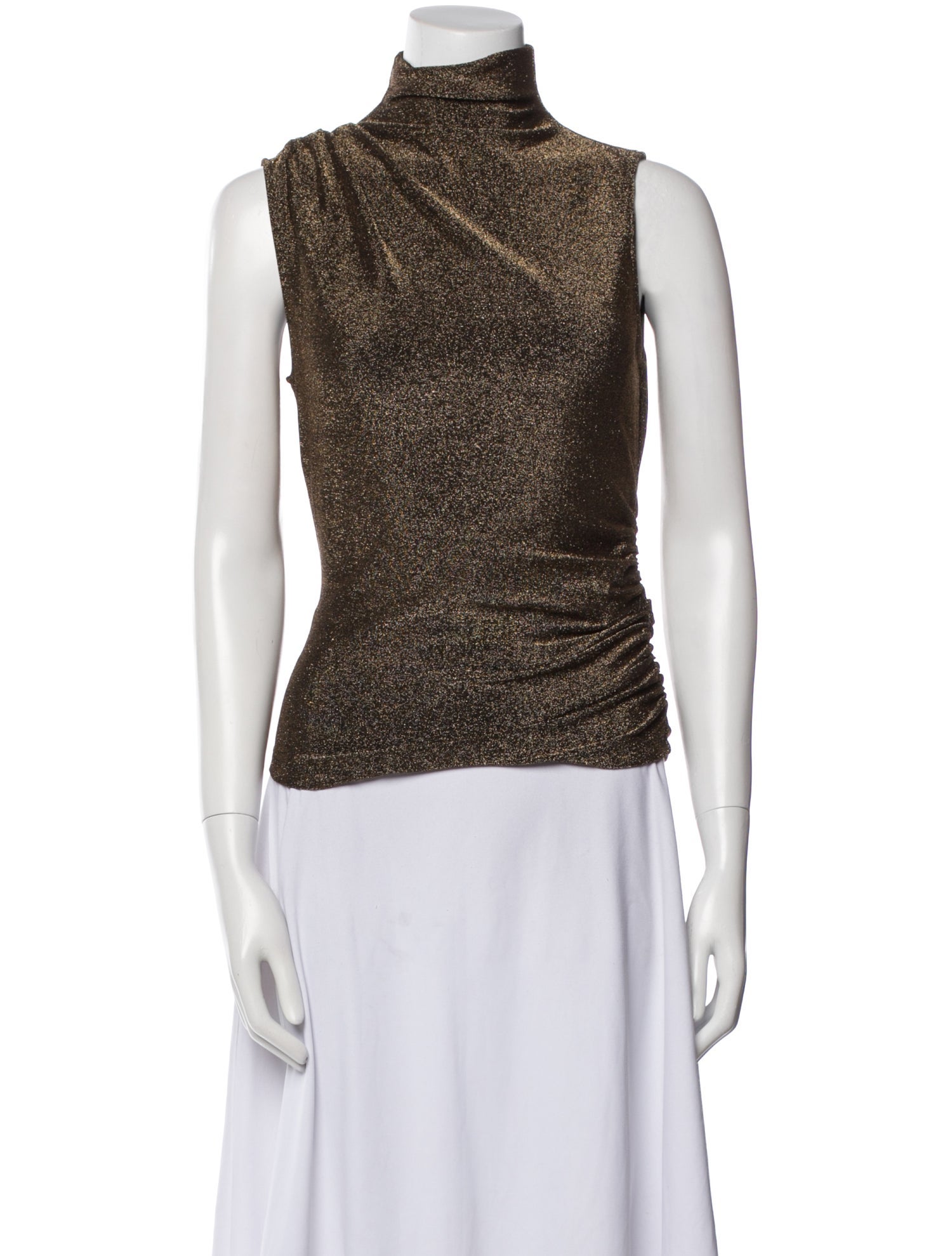 Veronica Beard Turtleneck Sleeveless Top