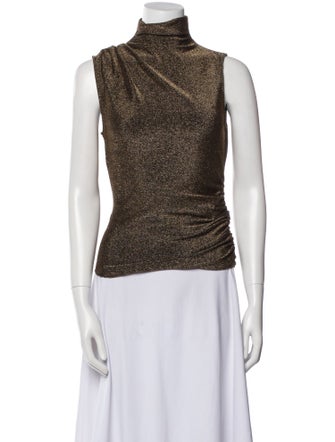 Veronica Beard Turtleneck Sleeveless Top