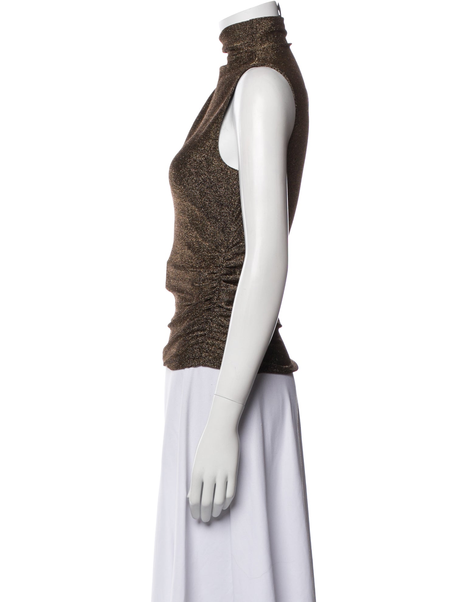 Veronica Beard Turtleneck Sleeveless Top