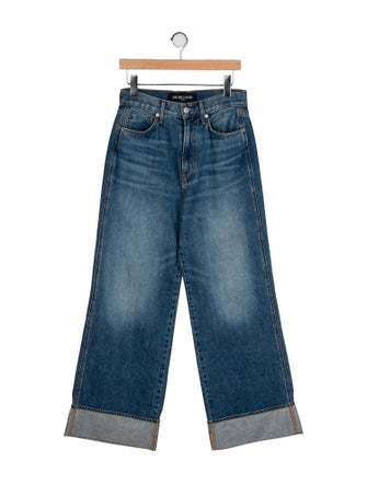 Veronica Beard High-Rise Wide Leg Jeans
