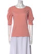 Veronica Beard Bateau Neckline Short Sleeve T-Shirt
