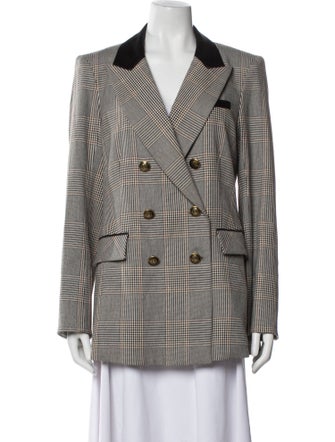 Veronica Beard Plaid Print Blazer