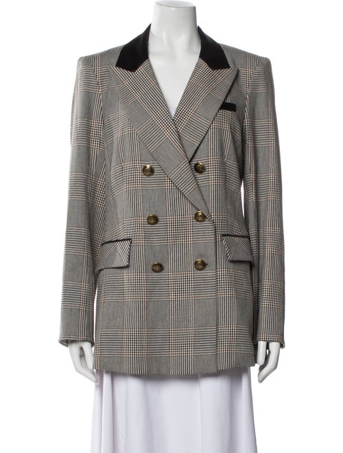 Veronica Beard Plaid Print Blazer
