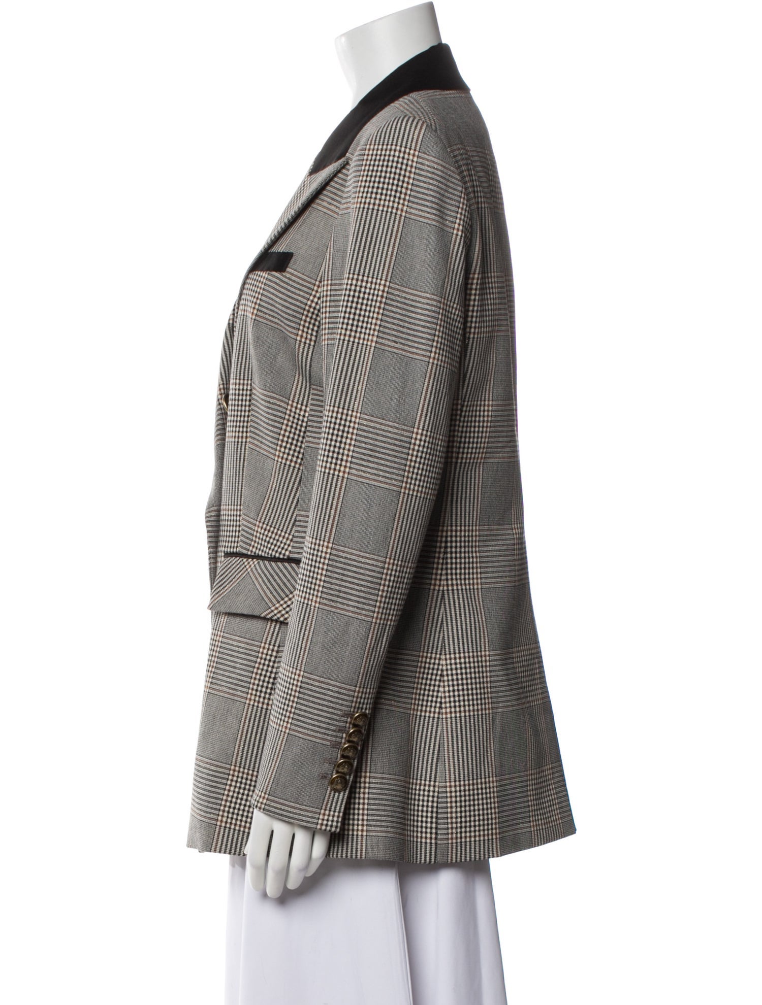 Veronica Beard Plaid Print Blazer