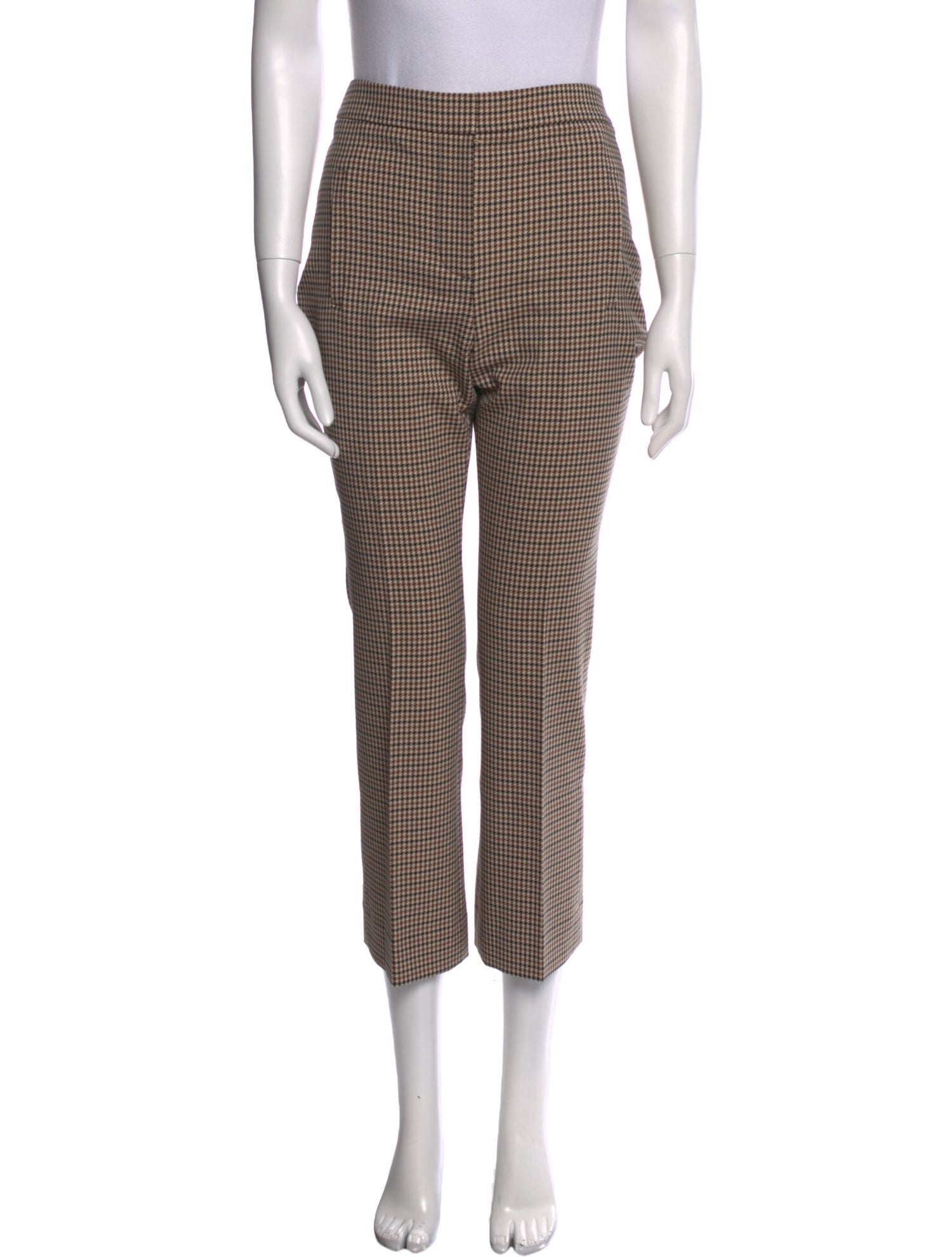 Veronica Beard Plaid Print Straight Leg Pants w/ Tags