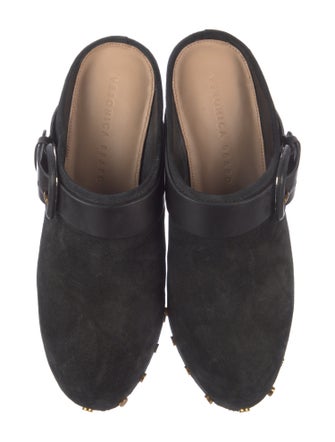Veronica Beard Suede Studded Accents Mules