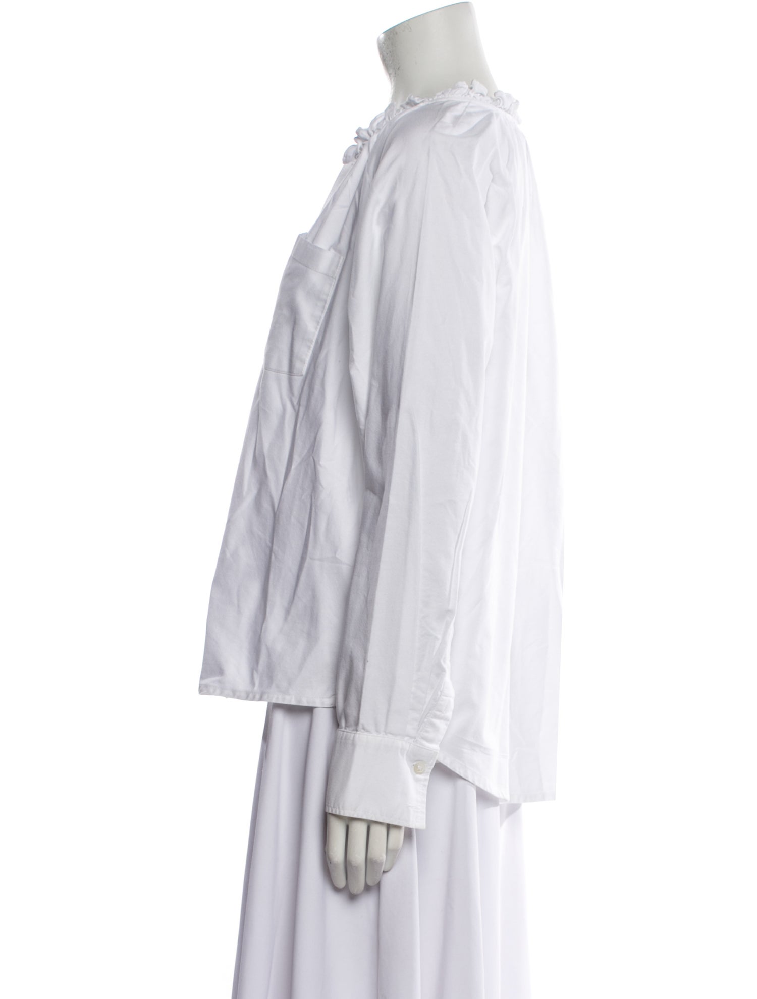 Veronica Beard Long Sleeve Button-Up Top