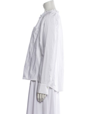 Veronica Beard Long Sleeve Button-Up Top