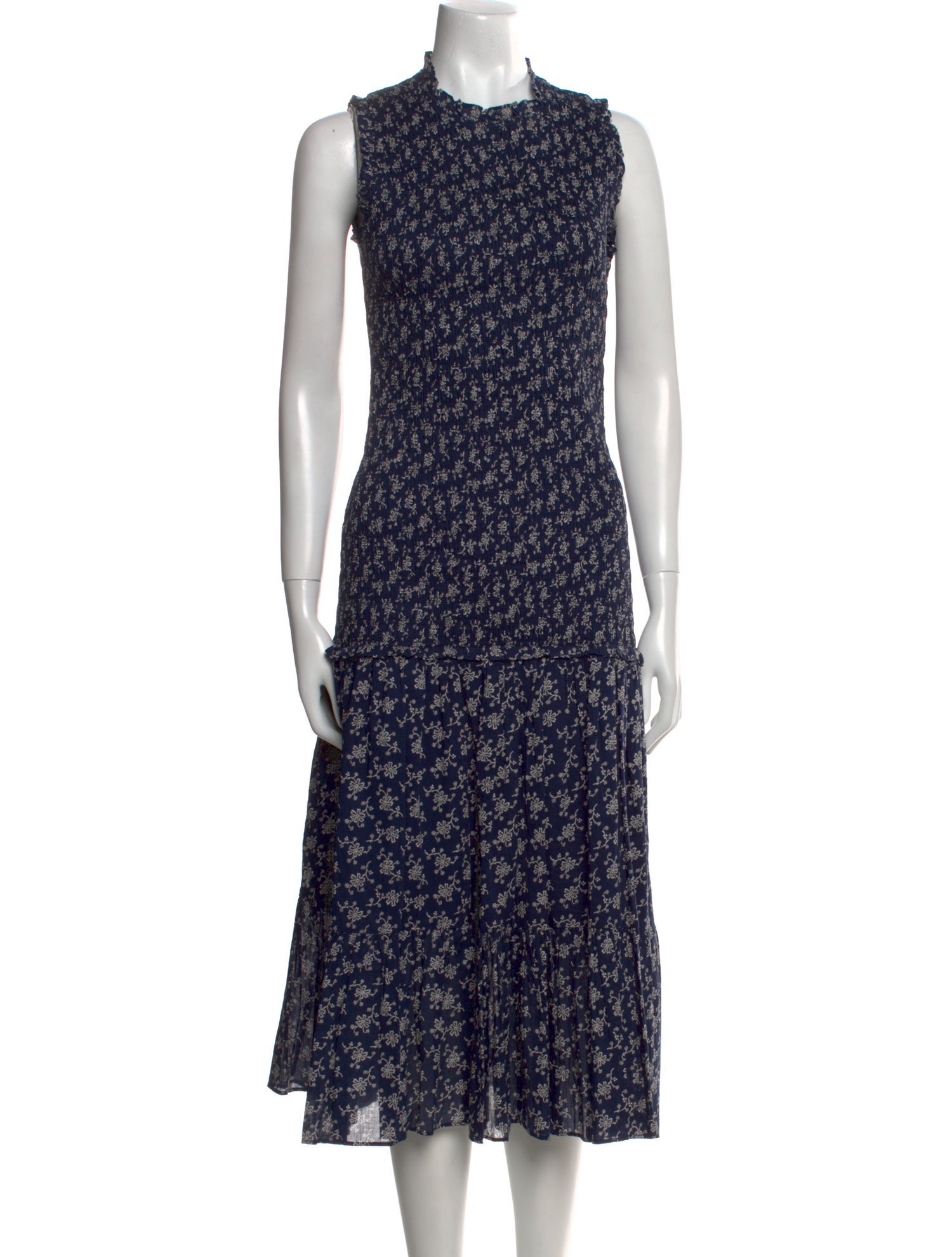 Veronica Beard Floral Print Long Dress