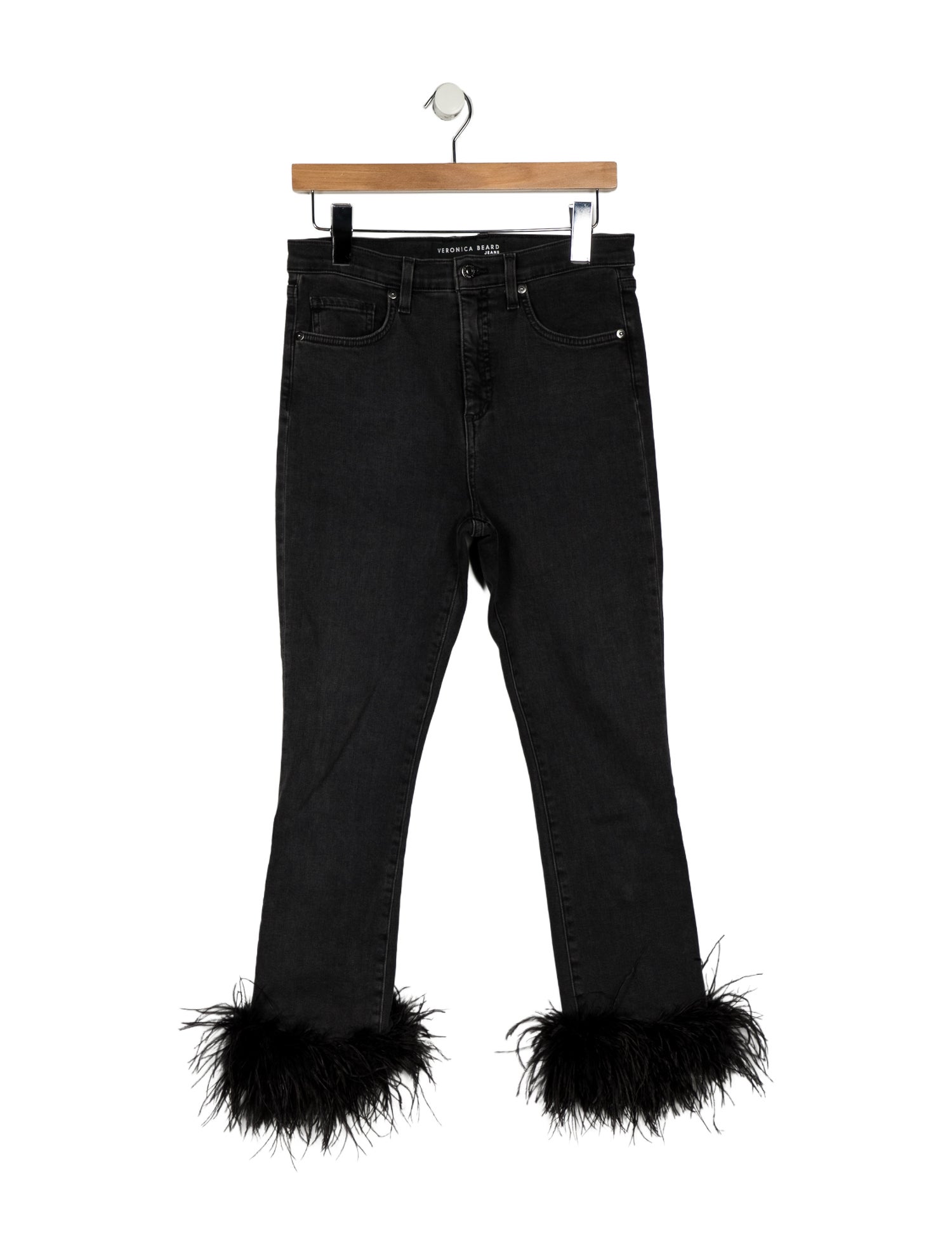 Veronica Beard High-Rise Straight Leg Jeans
