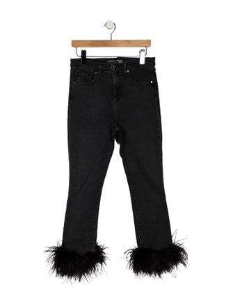 Veronica Beard High-Rise Straight Leg Jeans