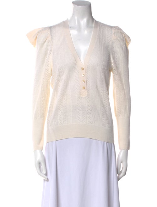 Veronica Beard Merino Wool V-Neck Sweater