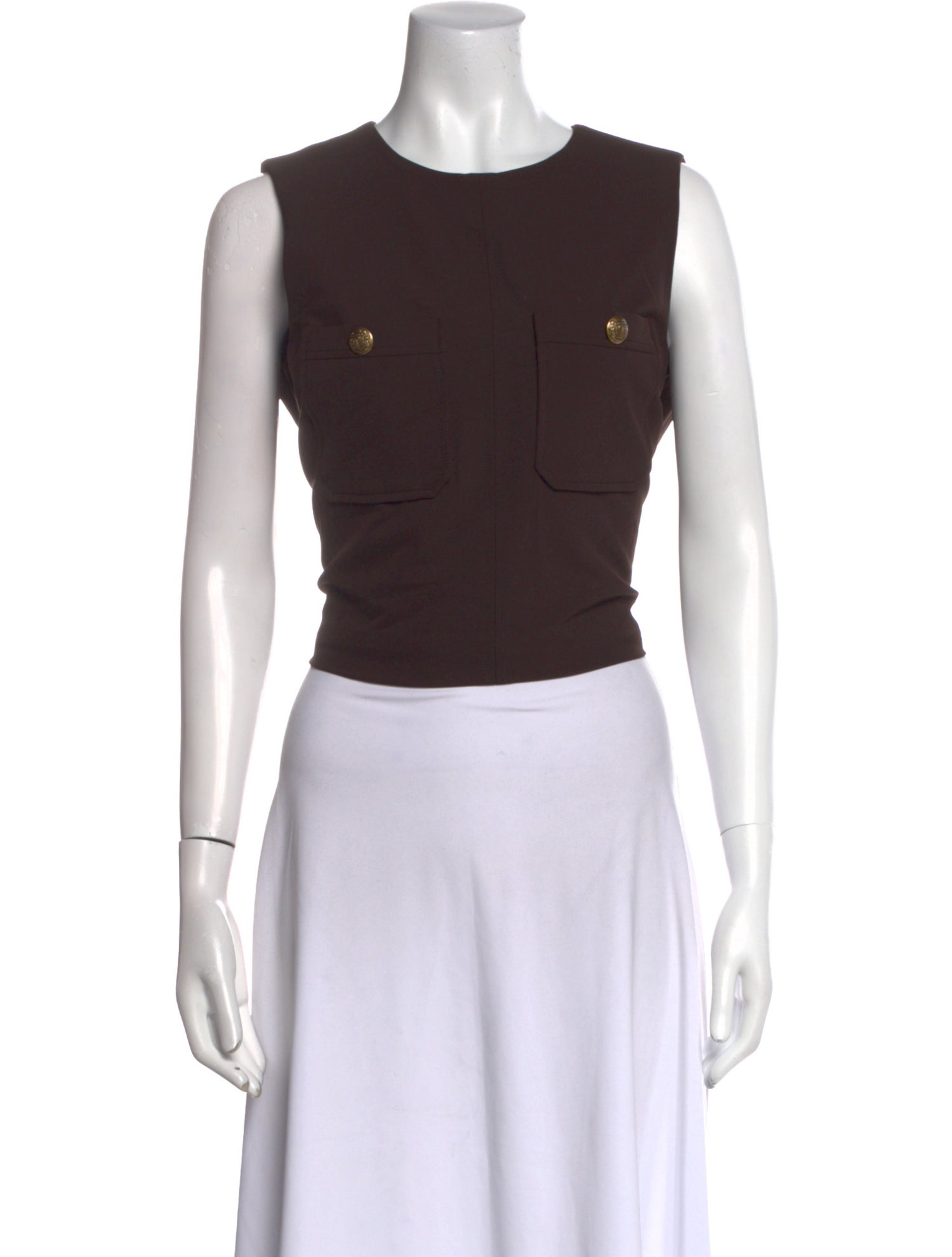 Veronica Beard Crew Neck Sleeveless Crop Top w/ Tags