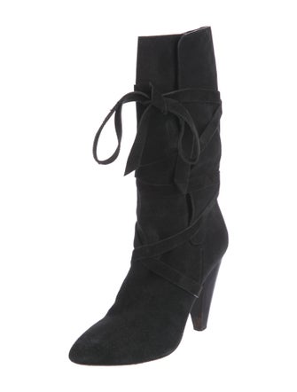 Veronica Beard Suede Slouch Boots