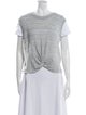 Veronica Beard Linen Crew Neck T-Shirt