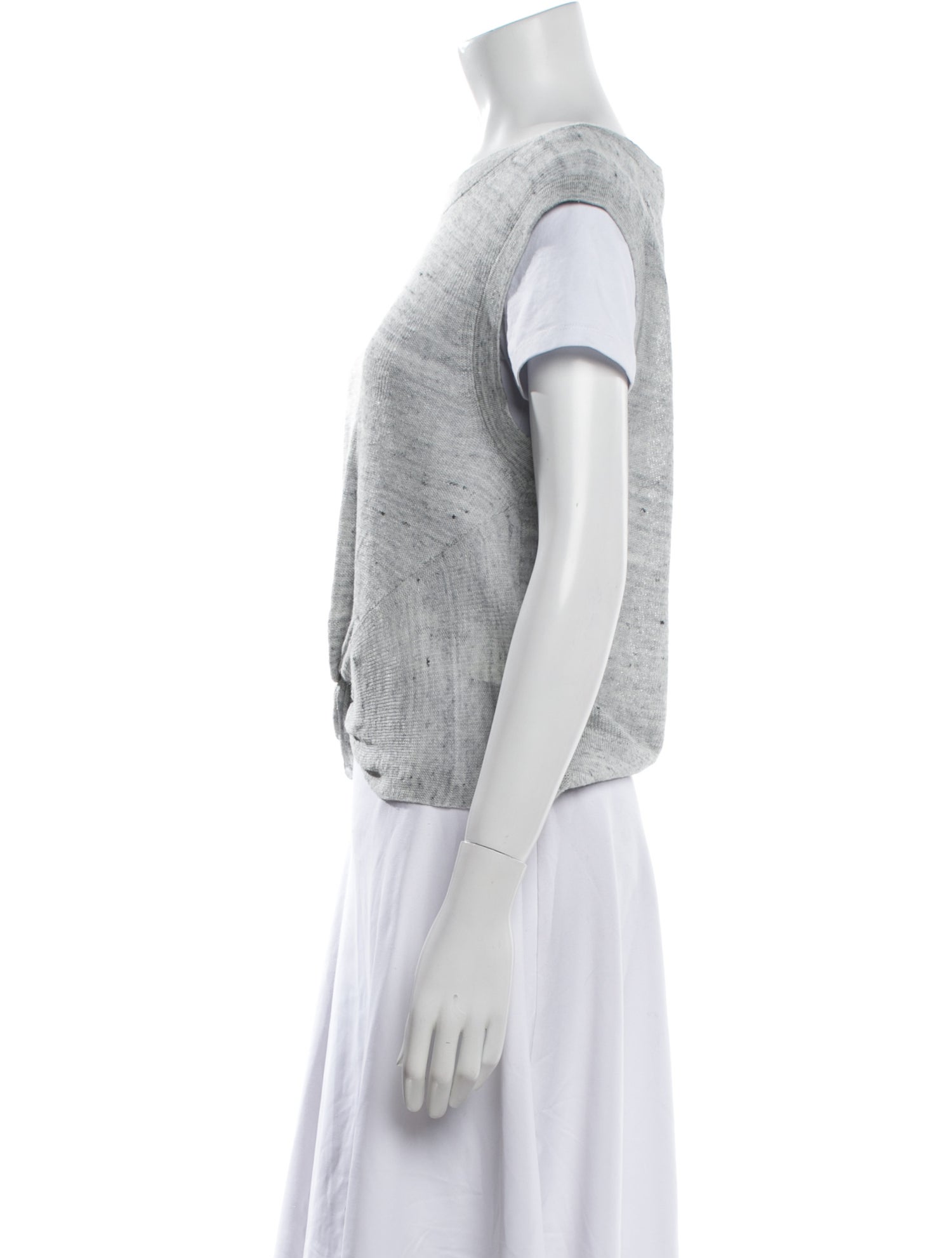 Veronica Beard Linen Crew Neck T-Shirt