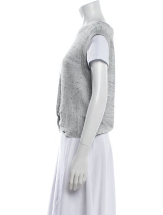 Veronica Beard Linen Crew Neck T-Shirt