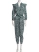 Veronica Beard Printed V-Neck Jumpsuit