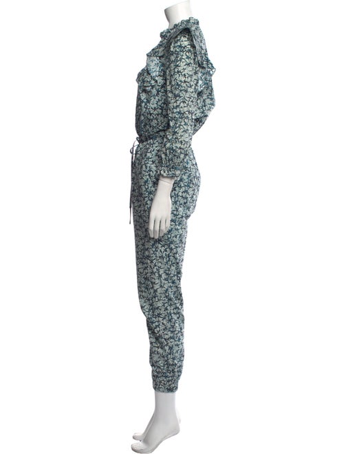 Veronica Beard Printed V-Neck Jumpsuit