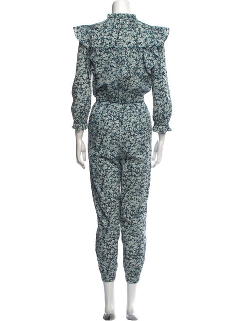 Veronica Beard Printed V-Neck Jumpsuit