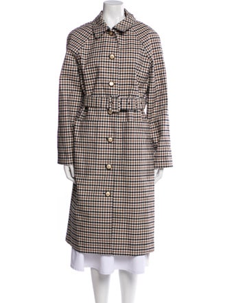 Veronica Beard Plaid Print Coat
