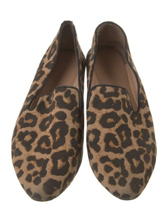 Veronica Beard Canvas Animal Print Loafers