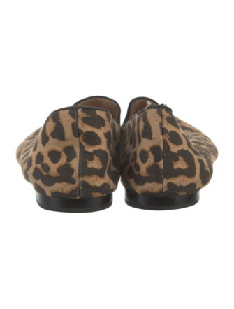 Veronica Beard Canvas Animal Print Loafers