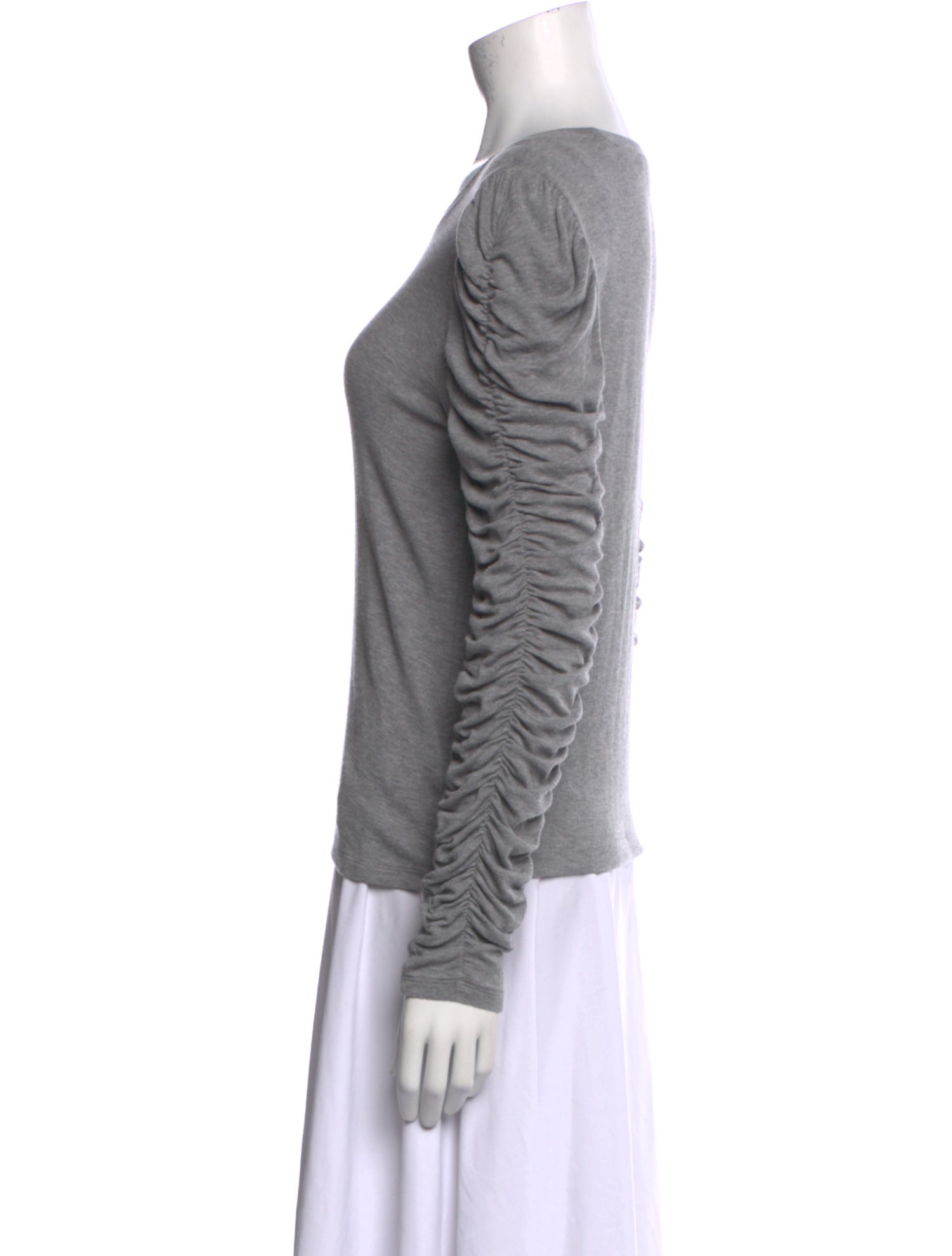 Veronica Beard Scoop Neck Long Sleeve T-Shirt