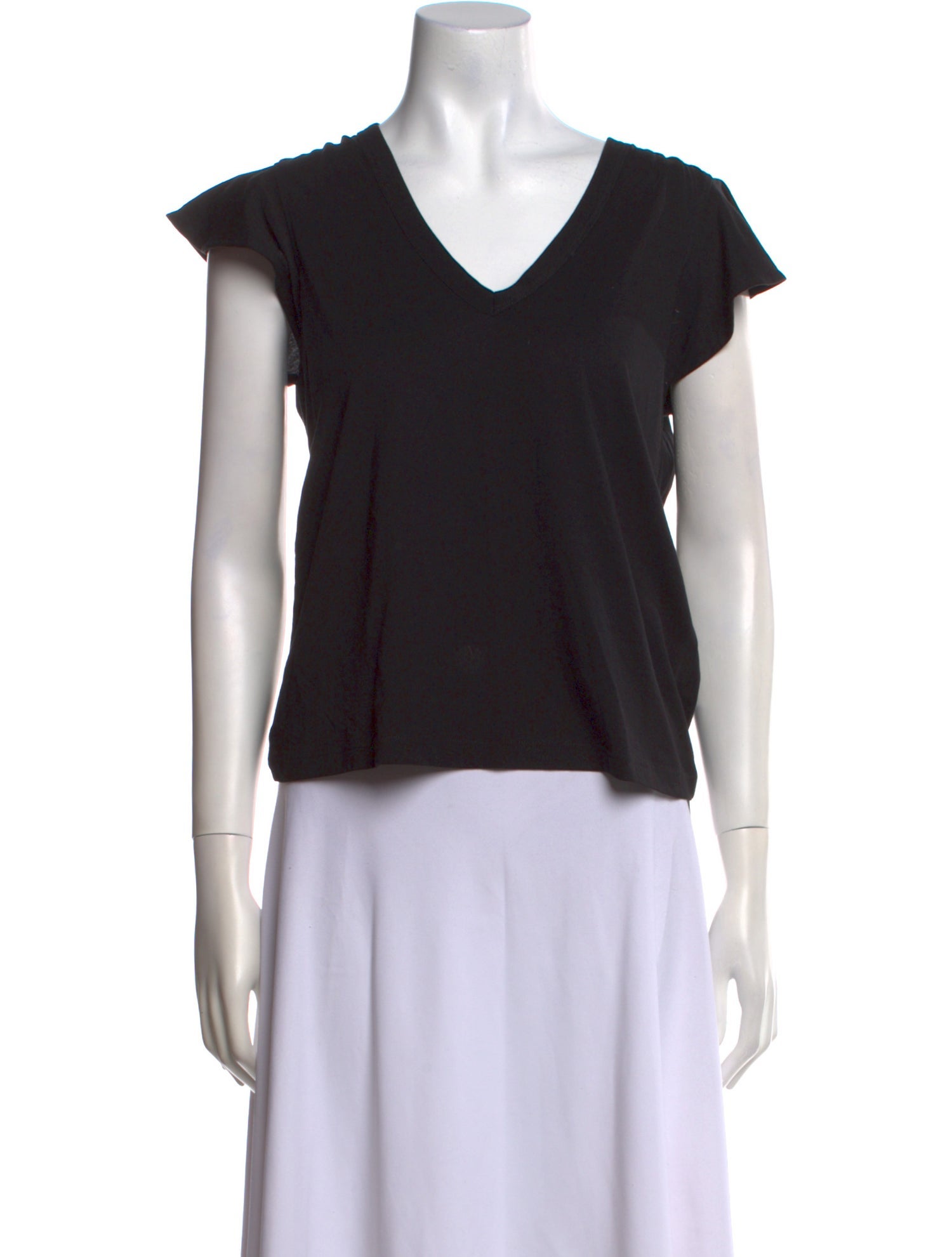 Veronica Beard V-Neck Short Sleeve T-Shirt