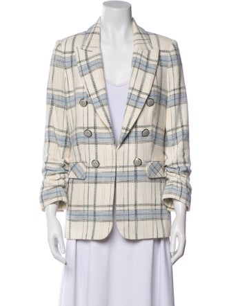 Veronica Beard Plaid Print Blazer
