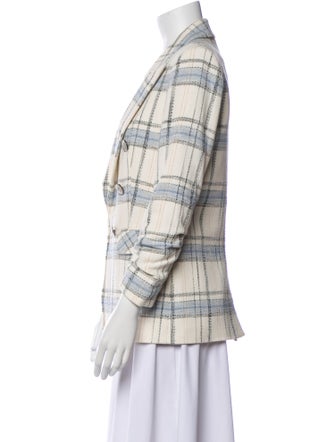 Veronica Beard Plaid Print Blazer