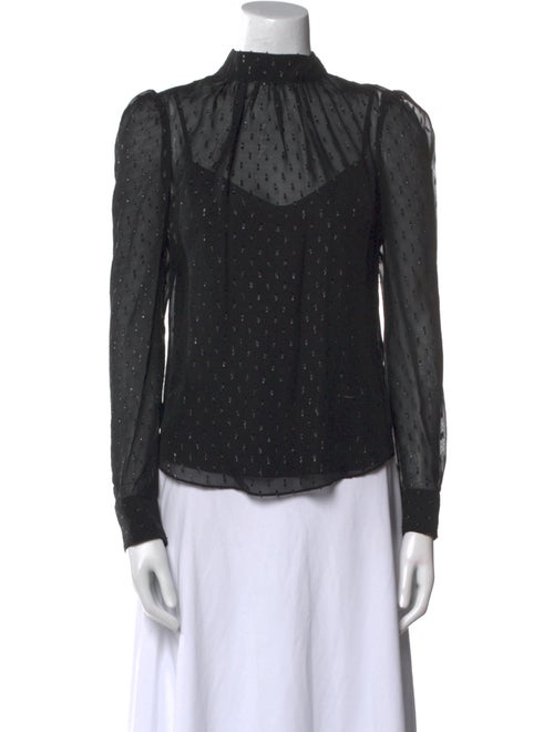 Veronica Beard Silk Mock Neck Blouse