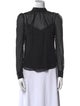 Veronica Beard Silk Mock Neck Blouse