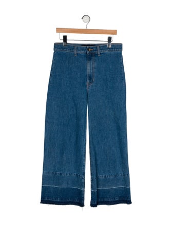 Veronica Beard High-Rise Wide Leg Jeans