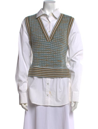 Veronica Beard Merino Wool Striped Tunic