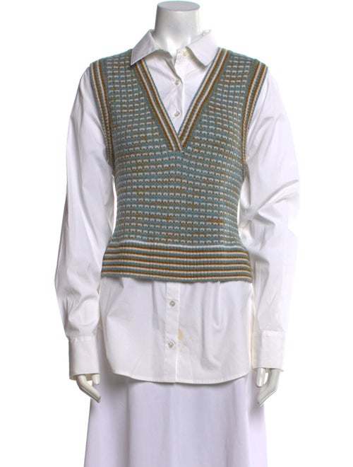 Veronica Beard Merino Wool Striped Tunic