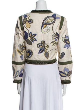 Veronica Beard Silk Printed Evening Jacket