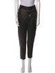 Veronica Beard Lamb Leather Straight Leg Pants