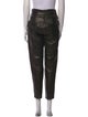 Veronica Beard Lamb Leather Straight Leg Pants