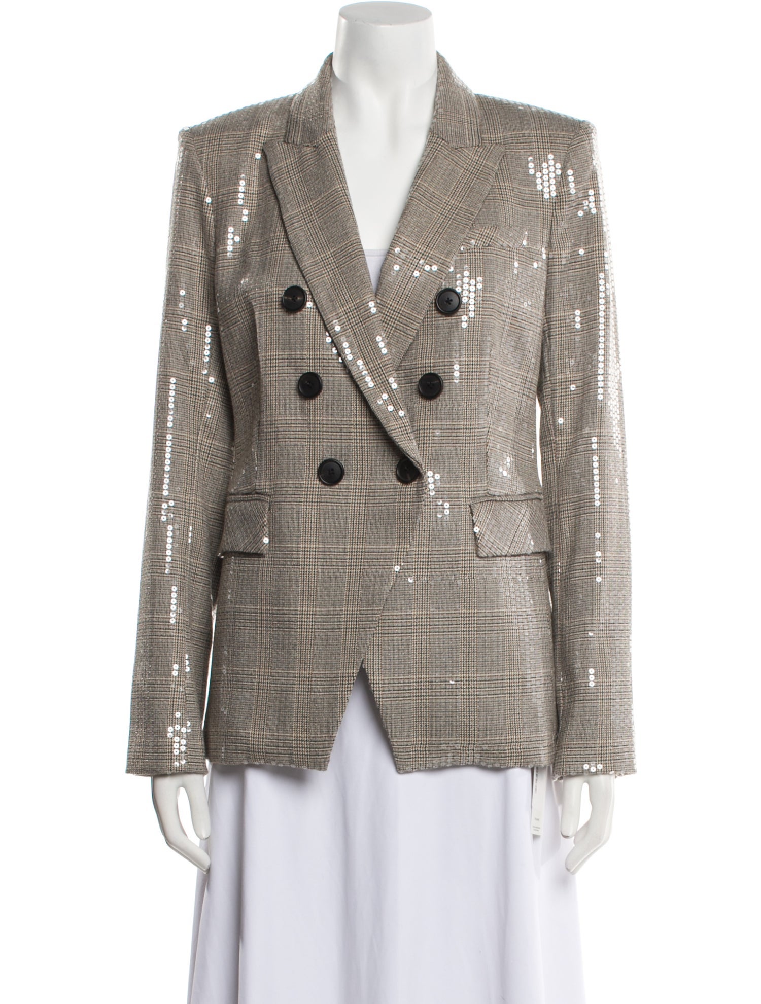 Veronica Beard Plaid Print Blazer