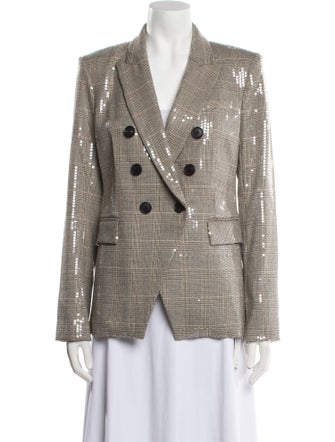 Veronica Beard Plaid Print Blazer