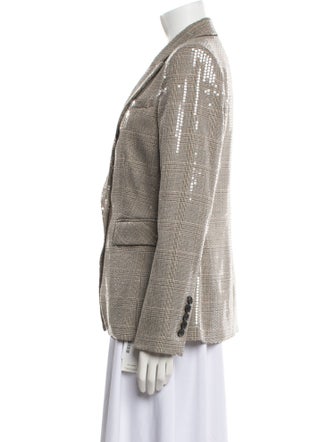 Veronica Beard Plaid Print Blazer