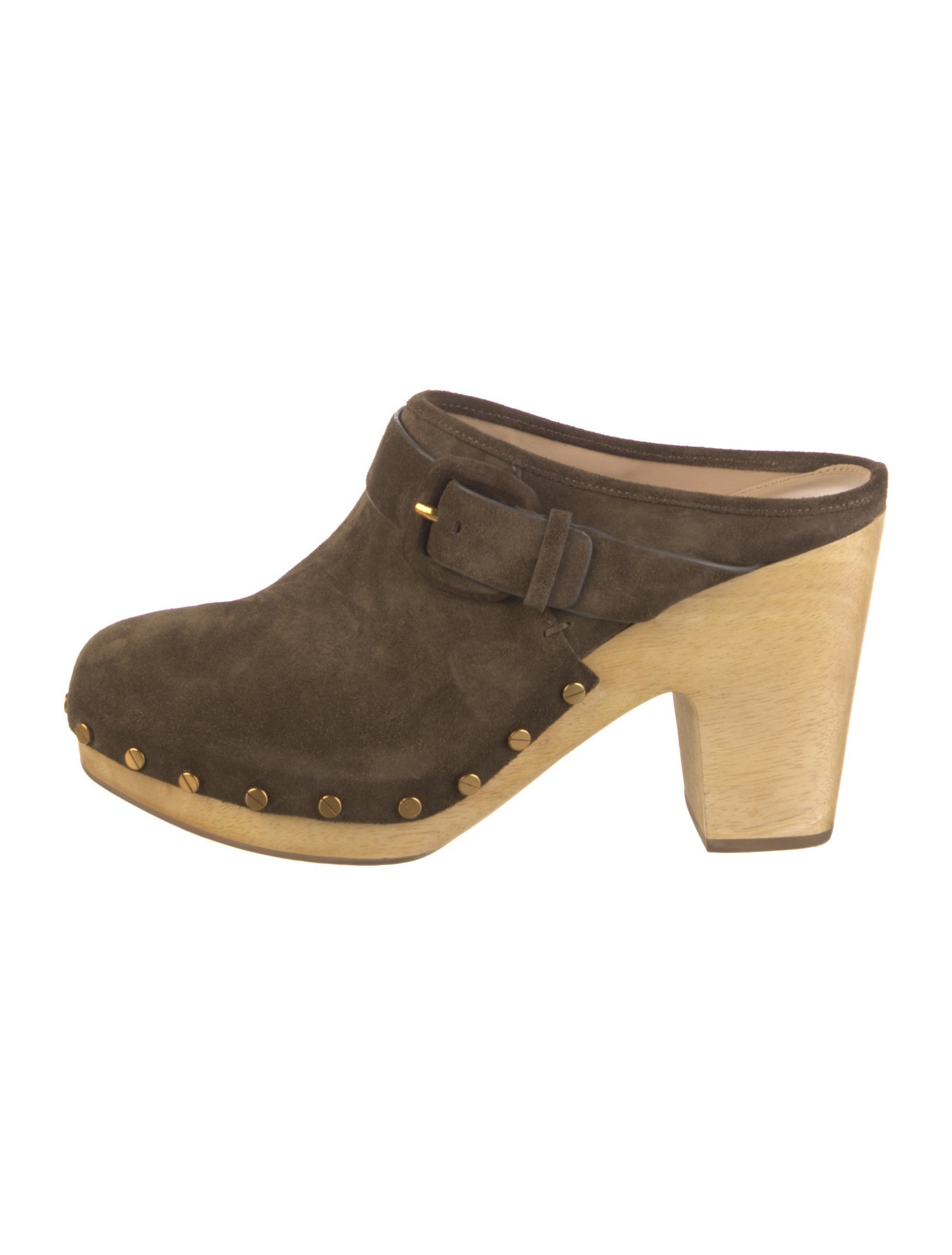 Veronica Beard Suede Studded Accents Mules