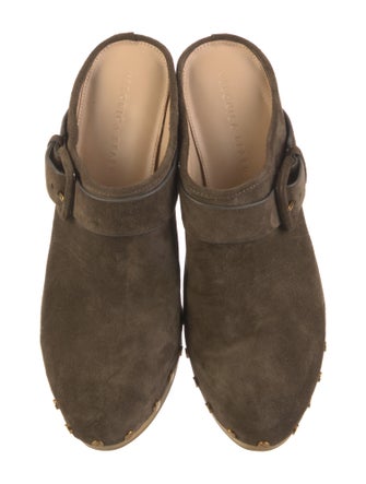 Veronica Beard Suede Studded Accents Mules