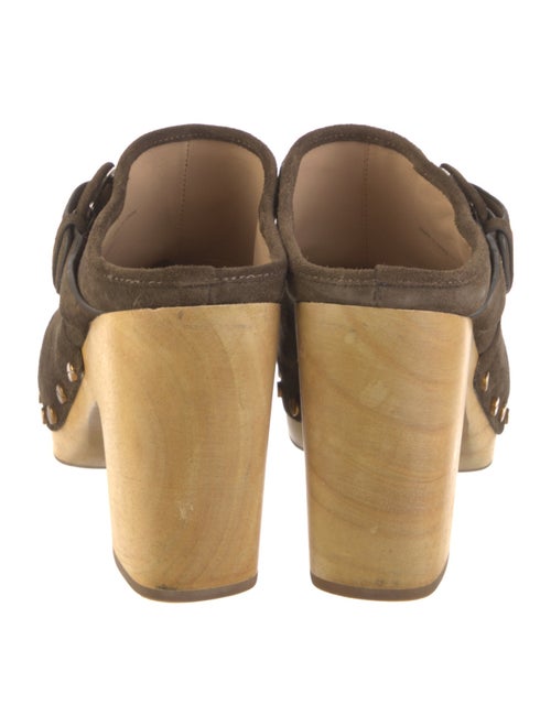 Veronica Beard Suede Studded Accents Mules