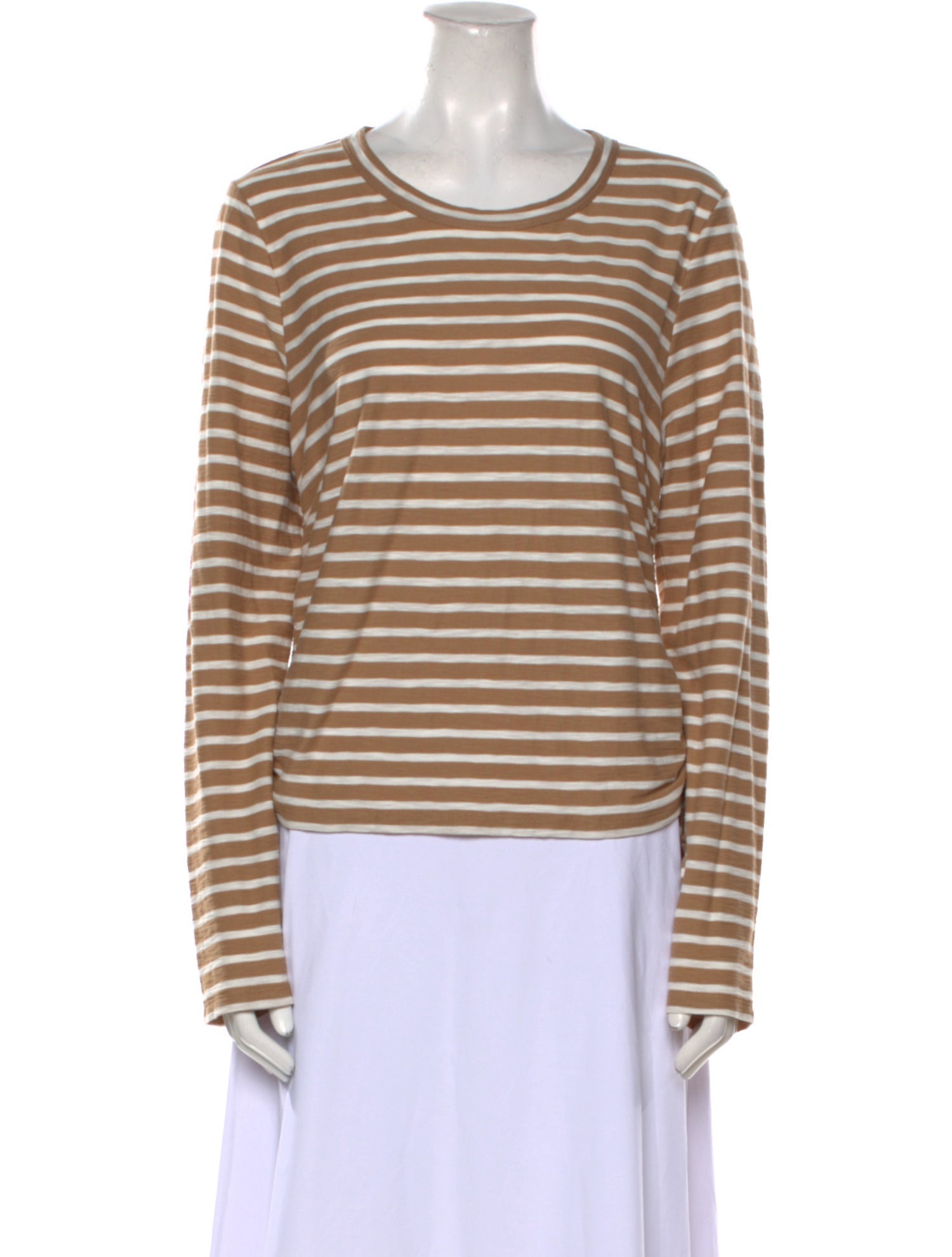 Veronica Beard Striped Scoop Neck Sweatshirt