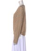 Veronica Beard Striped Scoop Neck Sweatshirt
