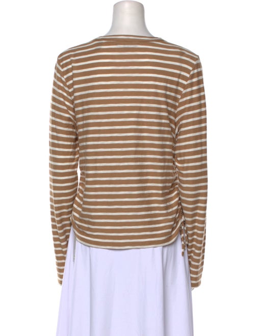Veronica Beard Striped Scoop Neck Sweatshirt