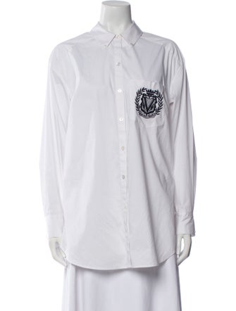 Veronica Beard Long Sleeve Button-Up Top